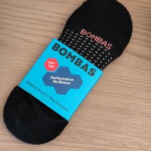 Bombas Black Performance No Show Socks Medium